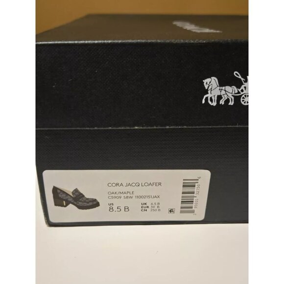 Womens Coach Cora Loafer Signature Logo Oak/Maple Jacquard 8.5 B (M) NEW NIB - Picture 2 of 8